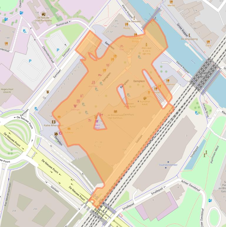 Kaart van postcodegebied 3812EA.