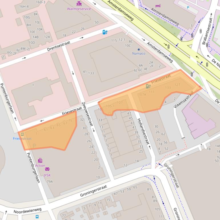 Kaart van postcodegebied 3812EB.