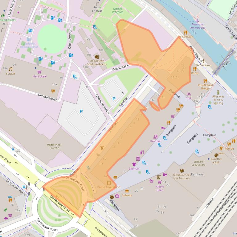 Kaart van postcodegebied 3812ED.