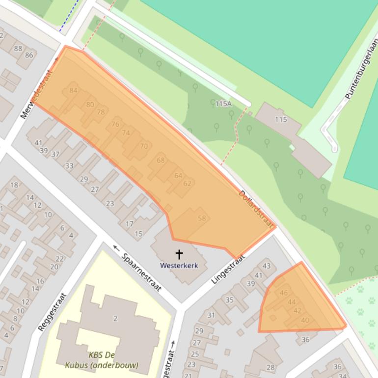 Kaart van postcodegebied 3812EM.