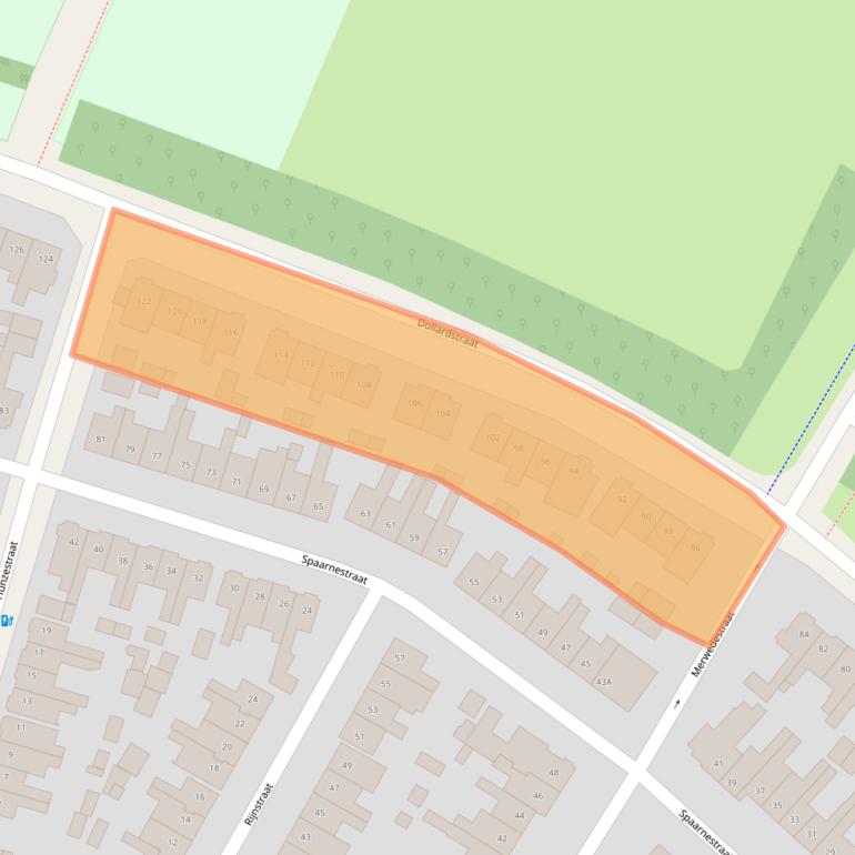 Kaart van postcodegebied 3812EN.