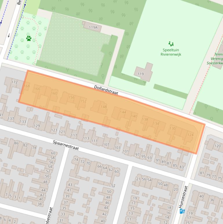 Kaart van postcodegebied 3812EP.