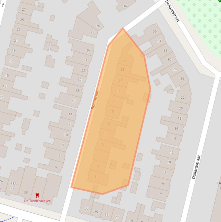 Kaart van postcodegebied 3812EW.