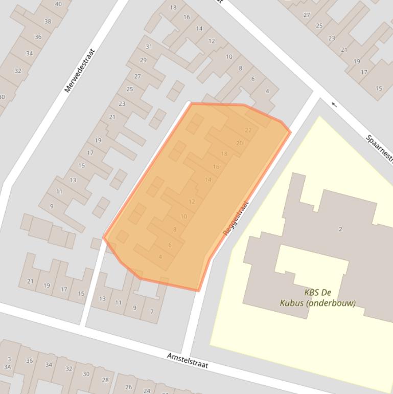 Kaart van postcodegebied 3812GE.