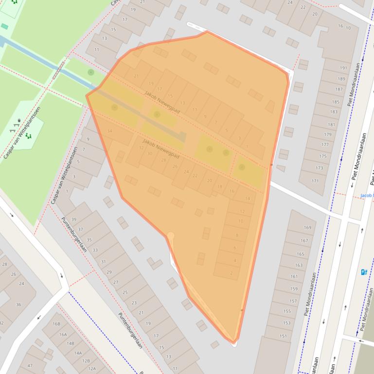 Kaart van postcodegebied 3812GW.
