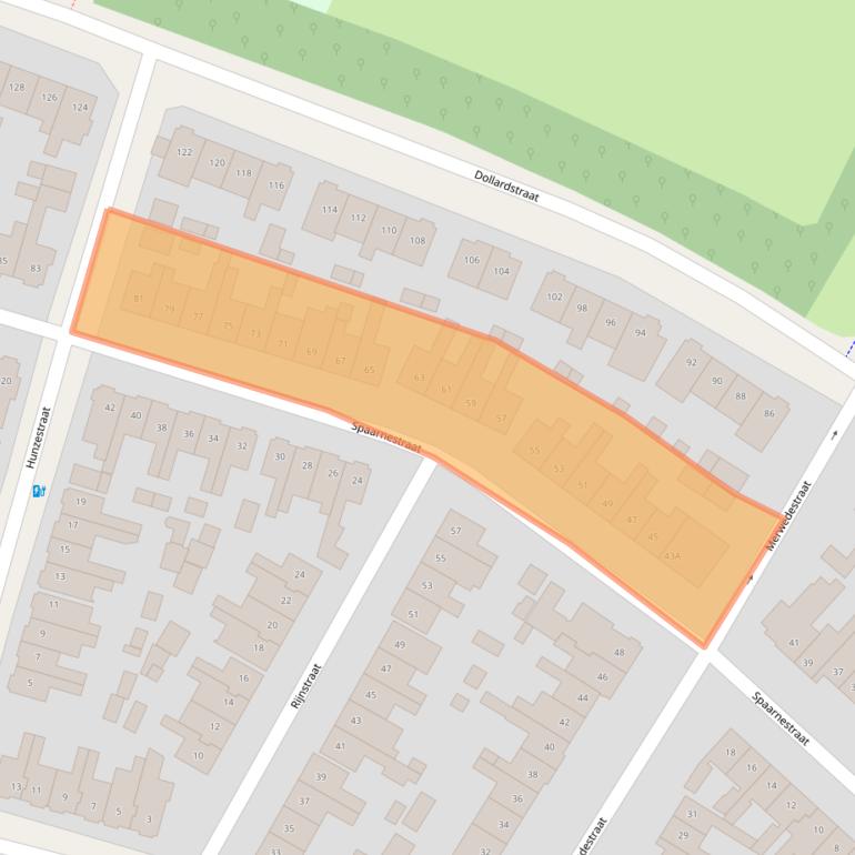 Kaart van postcodegebied 3812HB.