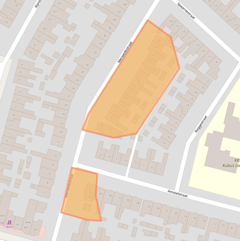 Kaart van postcodegebied 3812HL.