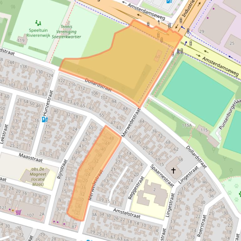 Kaart van postcodegebied 3812HM.