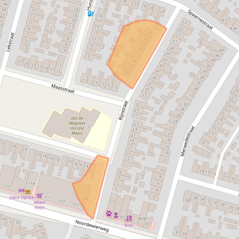 Kaart van postcodegebied 3812HR.