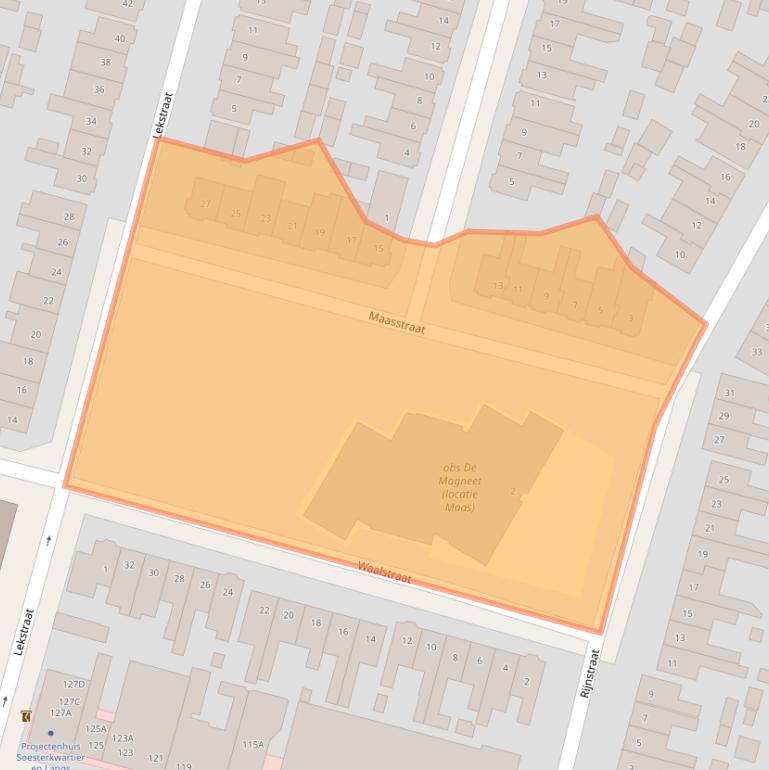 Kaart van postcodegebied 3812HS.