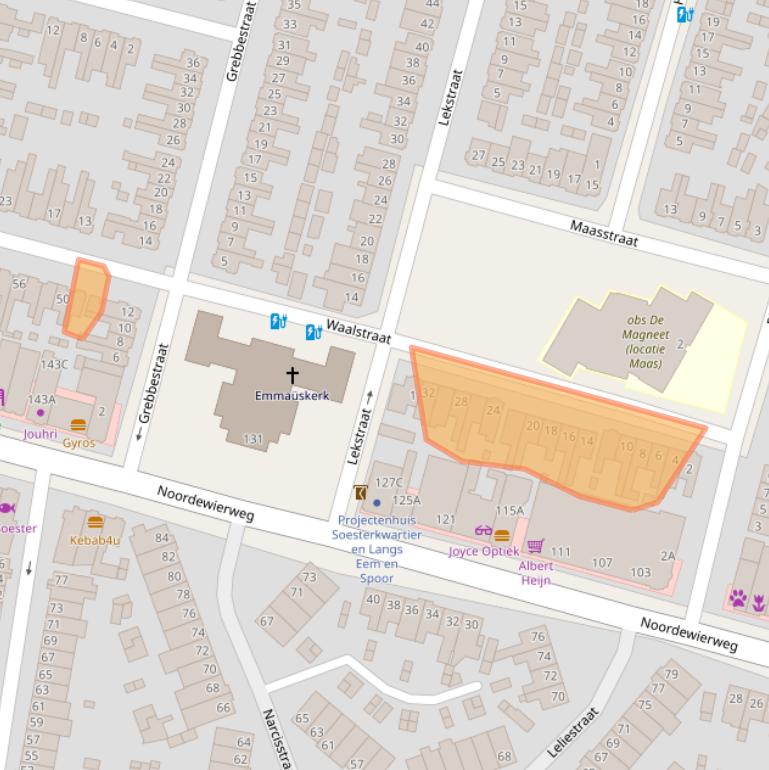 Kaart van postcodegebied 3812HW.