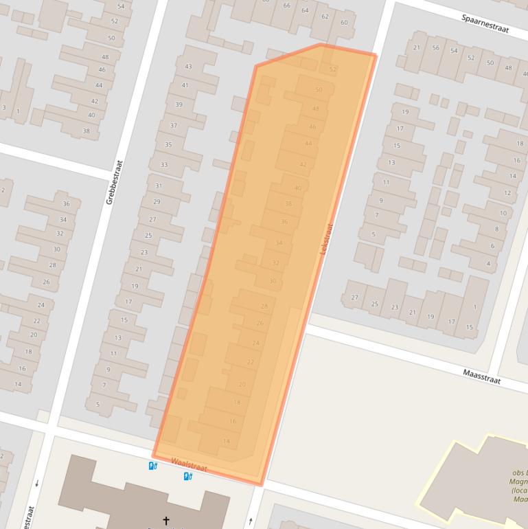 Kaart van postcodegebied 3812JB.