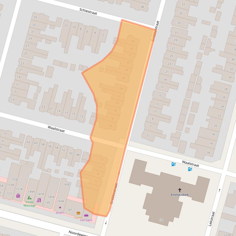 Kaart van postcodegebied 3812JD.