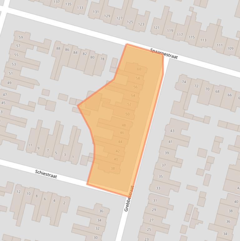 Kaart van postcodegebied 3812JE.