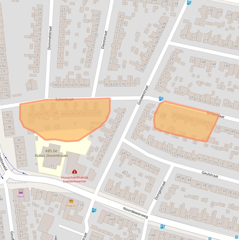 Kaart van postcodegebied 3812KK.