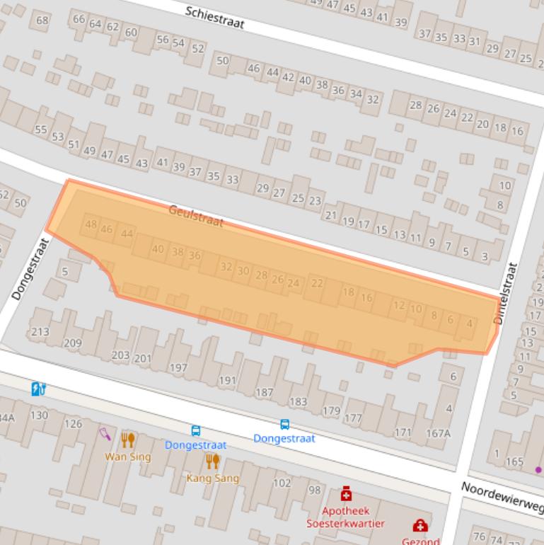 Kaart van postcodegebied 3812KP.