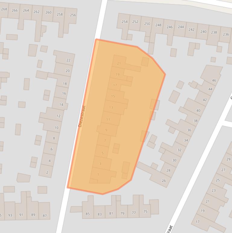 Kaart van postcodegebied 3812KW.