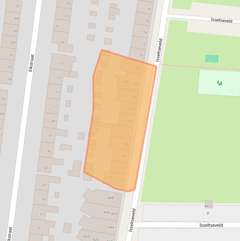 Kaart van postcodegebied 3812LJ.