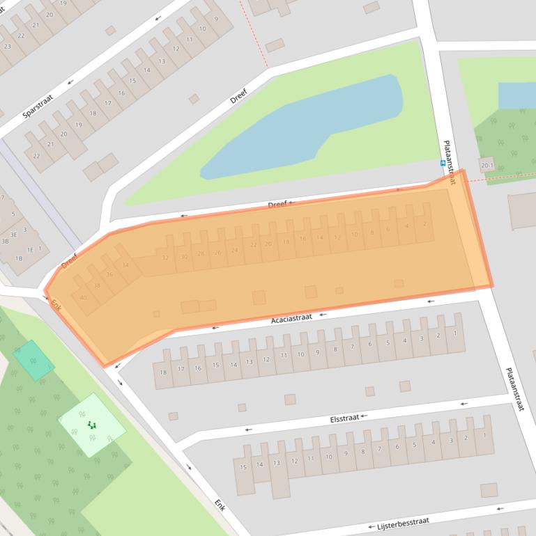 Kaart van postcodegebied 3812MV.