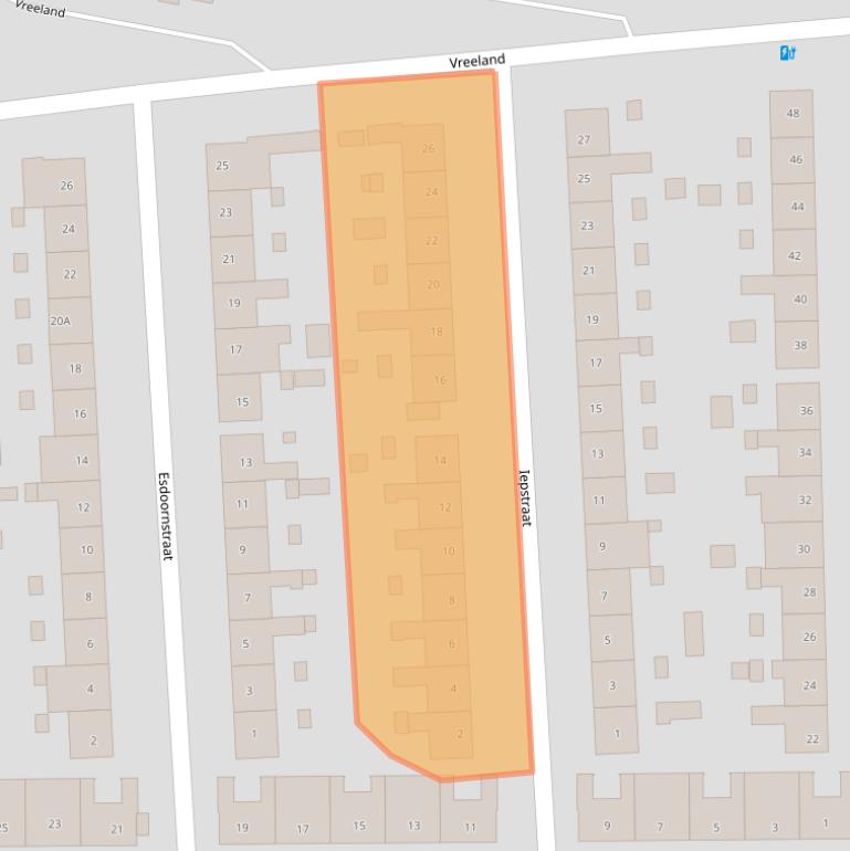 Kaart van postcodegebied 3812MZ.