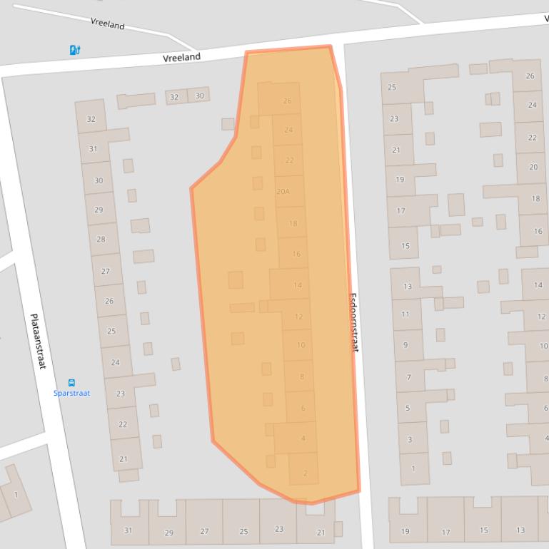 Kaart van postcodegebied 3812NB.