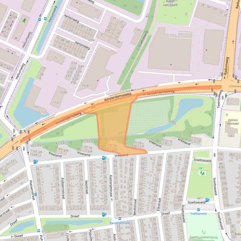 Kaart van postcodegebied 3812NG.