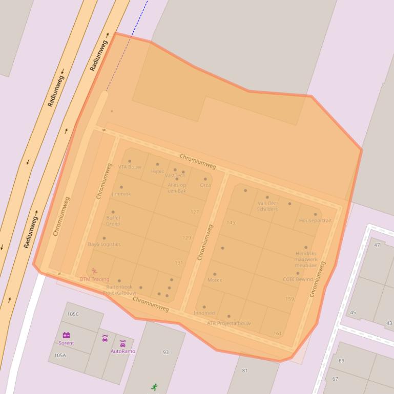 Kaart van postcodegebied 3812NM.