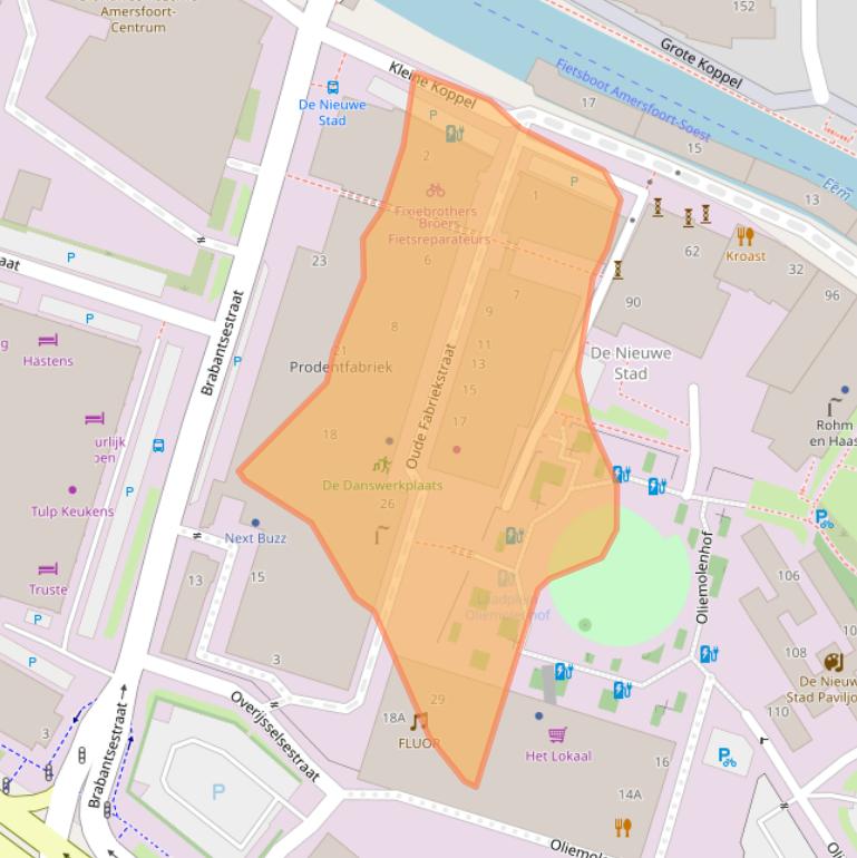 Kaart van postcodegebied 3812NR.