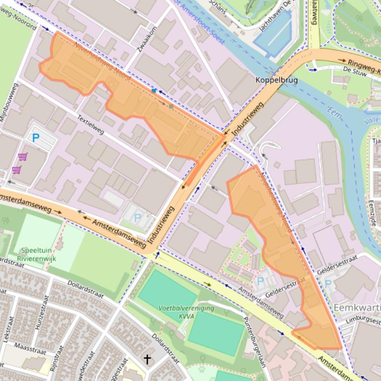 Kaart van postcodegebied 3812PM.