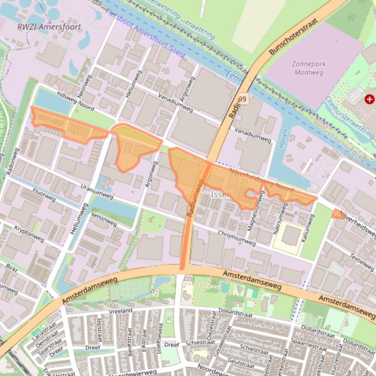 Kaart van postcodegebied 3812PN.