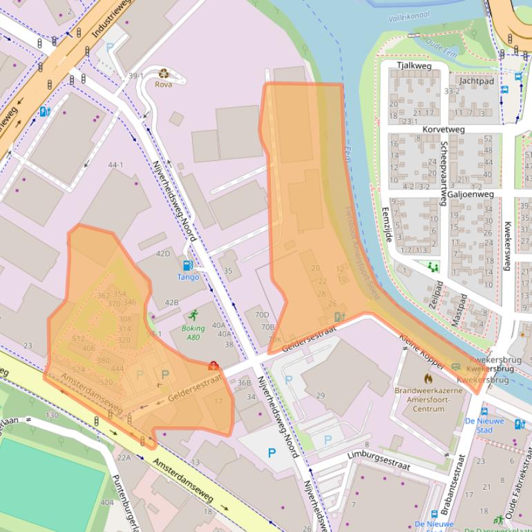 Kaart van postcodegebied 3812PP.