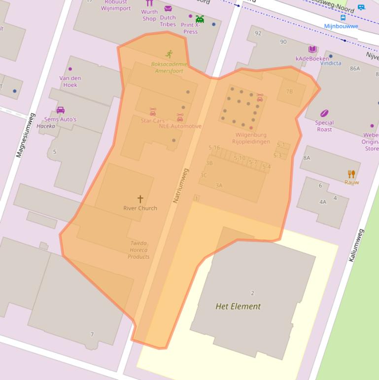 Kaart van postcodegebied 3812PV.
