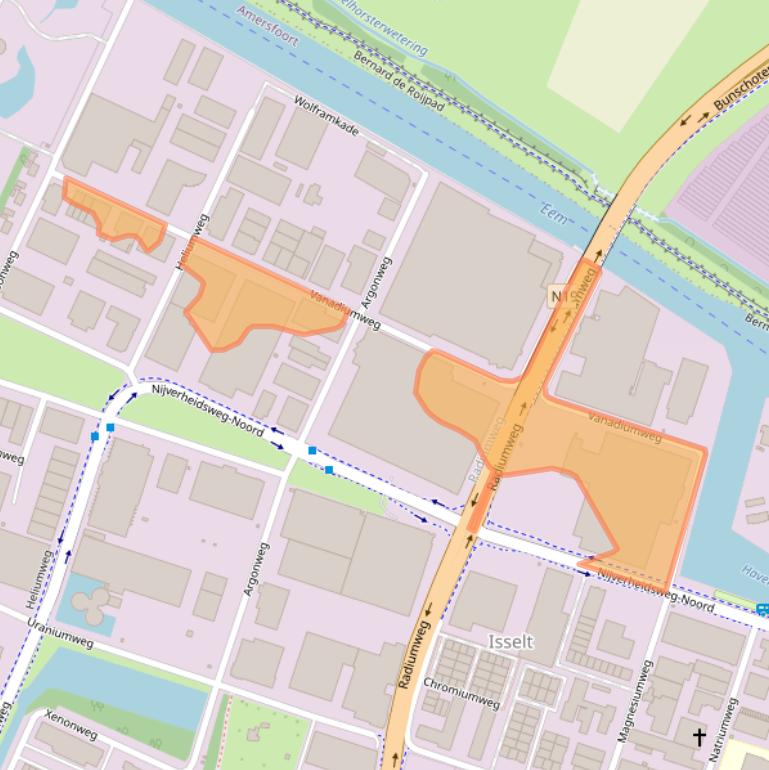 Kaart van postcodegebied 3812PZ.