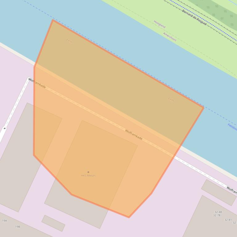 Kaart van postcodegebied 3812RC.