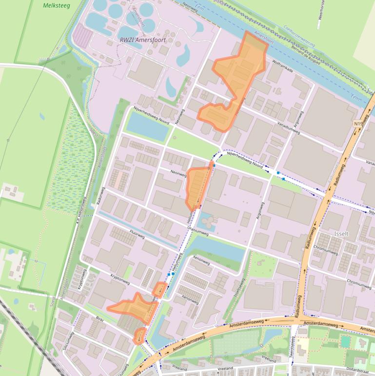 Kaart van postcodegebied 3812RE.