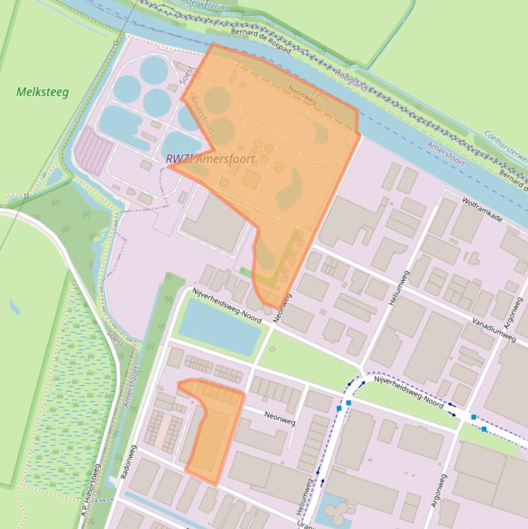 Kaart van postcodegebied 3812RH.