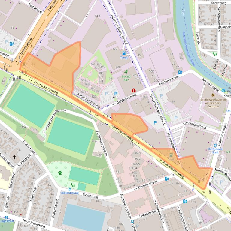 Kaart van postcodegebied 3812RN.