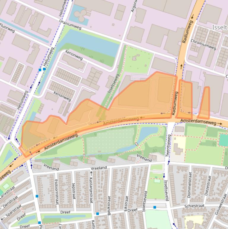 Kaart van postcodegebied 3812RR.