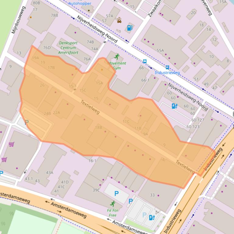 Kaart van postcodegebied 3812RV.