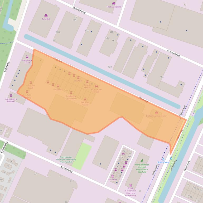 Kaart van postcodegebied 3812RW.