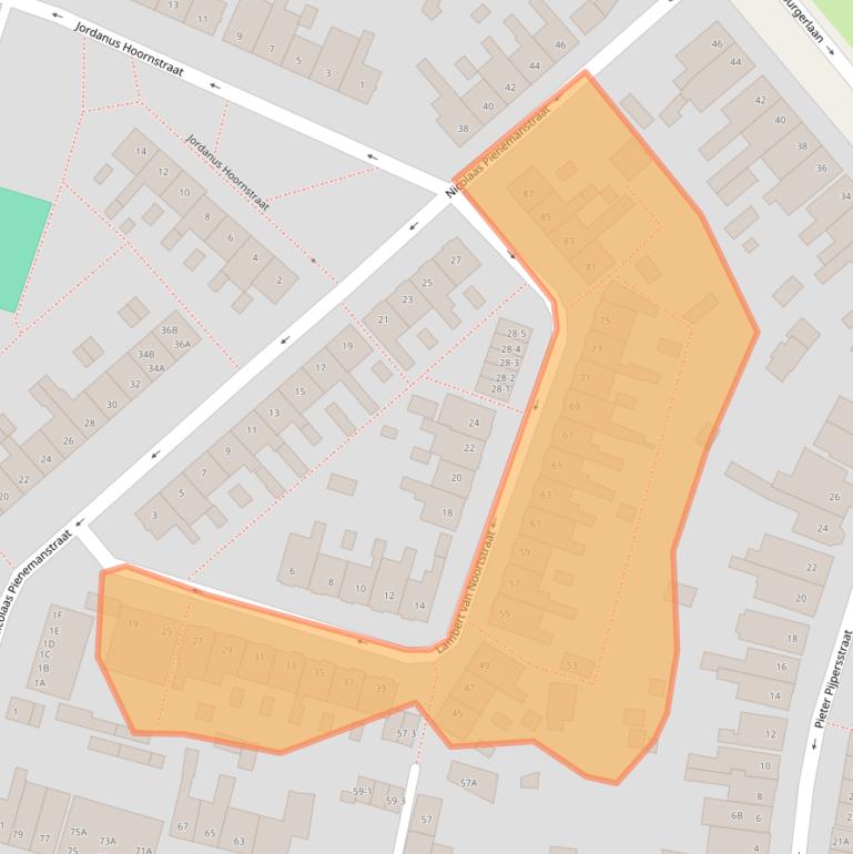 Kaart van postcodegebied 3812SB.