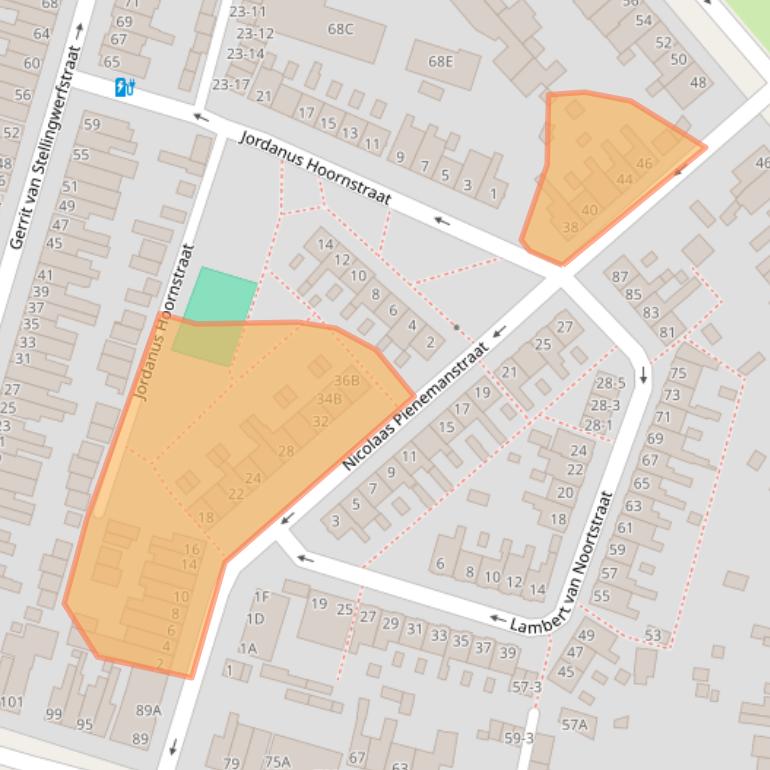 Kaart van postcodegebied 3812SG.