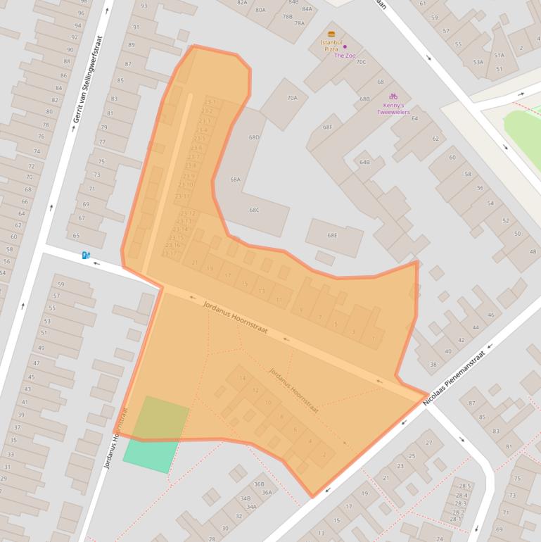 Kaart van postcodegebied 3812SH.