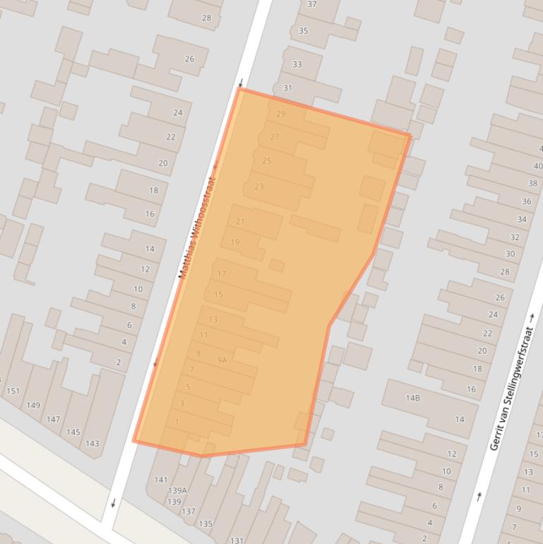 Kaart van postcodegebied 3812SP.