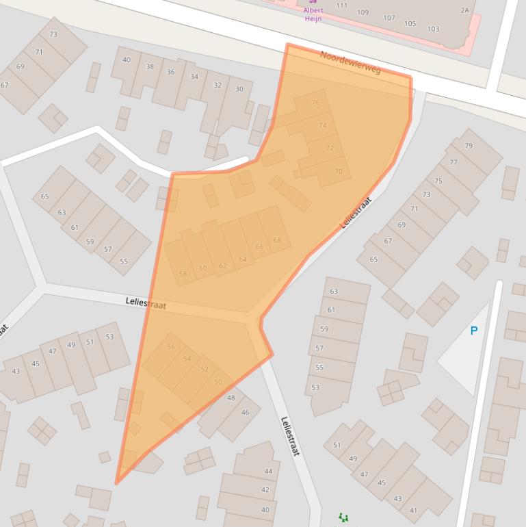 Kaart van postcodegebied 3812VH.