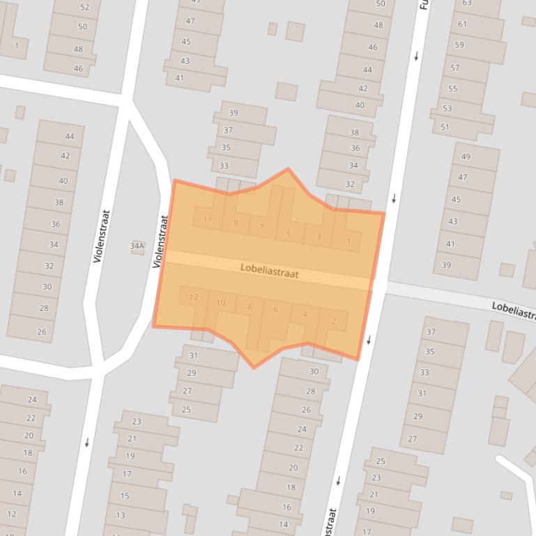 Kaart van postcodegebied 3812VT.