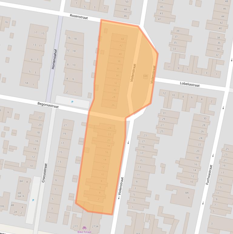 Kaart van postcodegebied 3812VX.
