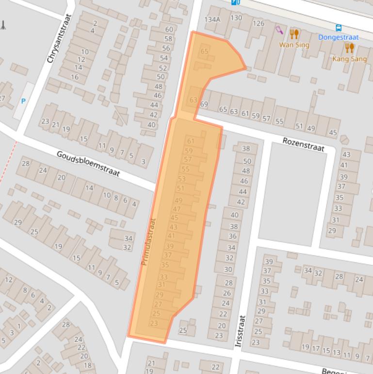 Kaart van postcodegebied 3812WP.