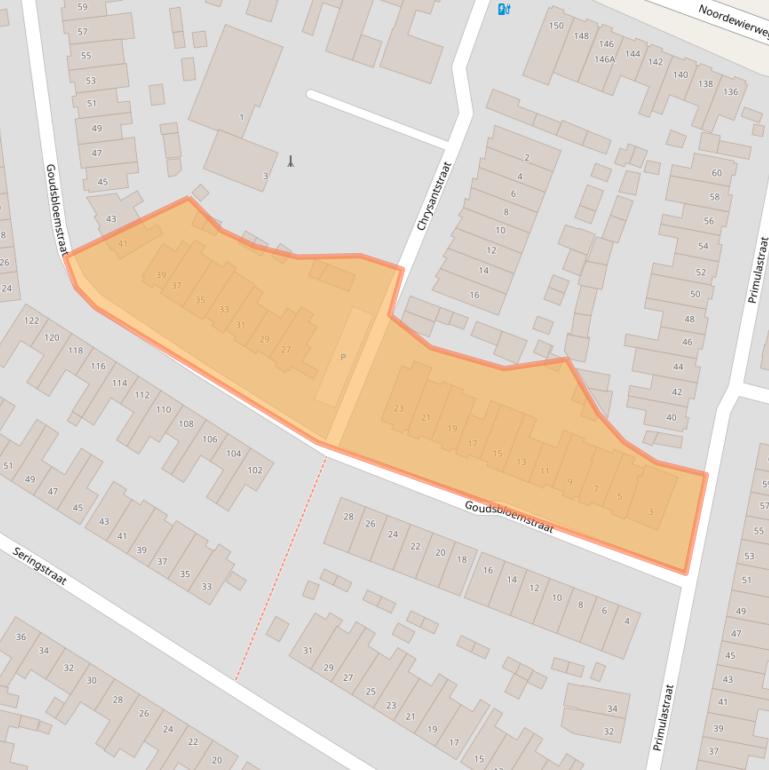 Kaart van postcodegebied 3812WT.