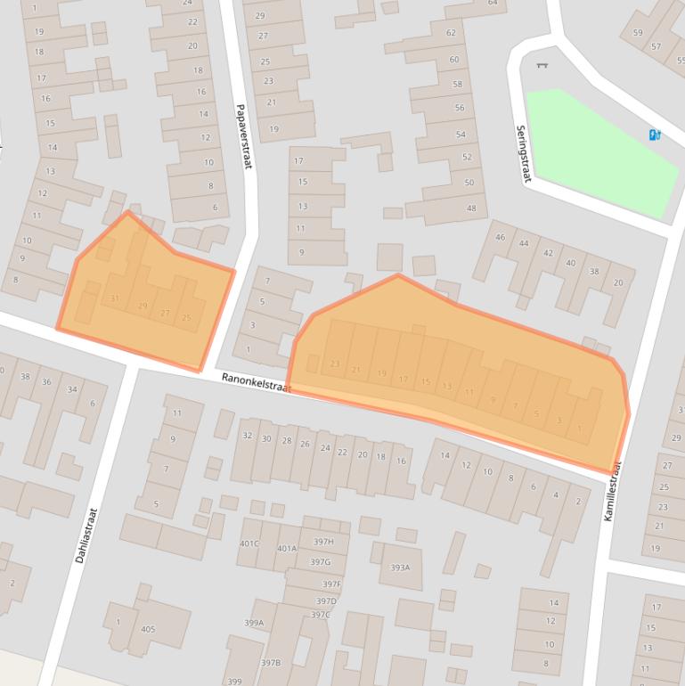 Kaart van postcodegebied 3812XP.